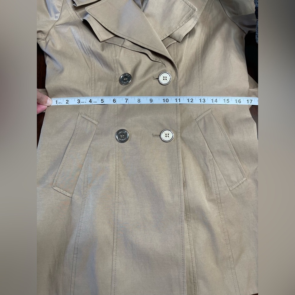 Express Tan Trench Coat with Notched Lapels - Picture 13 of 15